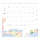 Kalendarz miesięczny Midori Pocket Slim 2026 | Psy