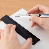 Linijka z magnesem Midori 15 cm | Czarna