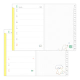 Kalendarz tygodniowy Midori Pocket B6 2027 | Psy