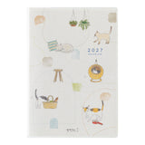 Midori Pocket B6 Weekly Planner 2027 | Cats