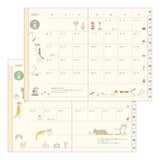Midori Pocket B6 Weekly Planner 2027 | Cats