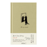 Kalendarz Midori Diary Book Type B6 2027 | Beżowy z kotem