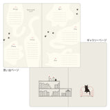 Kalendarz Midori Diary Book Type B6 2027 | Beżowy z kotem