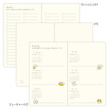 Kalendarz Midori Diary Book Type B6 2027 | Żółty z psem