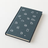 Kalendarz Midori Diary Book Type B6 2027 | Granatowy z pieskami
