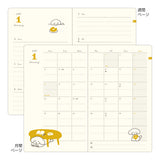 Kalendarz Midori Diary Book Type B6 2027 | Granatowy z pieskami