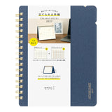 Kalendarz miesięczny Midori +Stand Diary B6 2027 | Granatowy