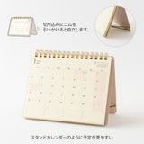 Kalendarz miesięczny Midori +Stand Diary B6 2027 | Beżowy