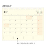 Kalendarz miesięczny Midori +Stand Diary B6 2027 | Beżowy
