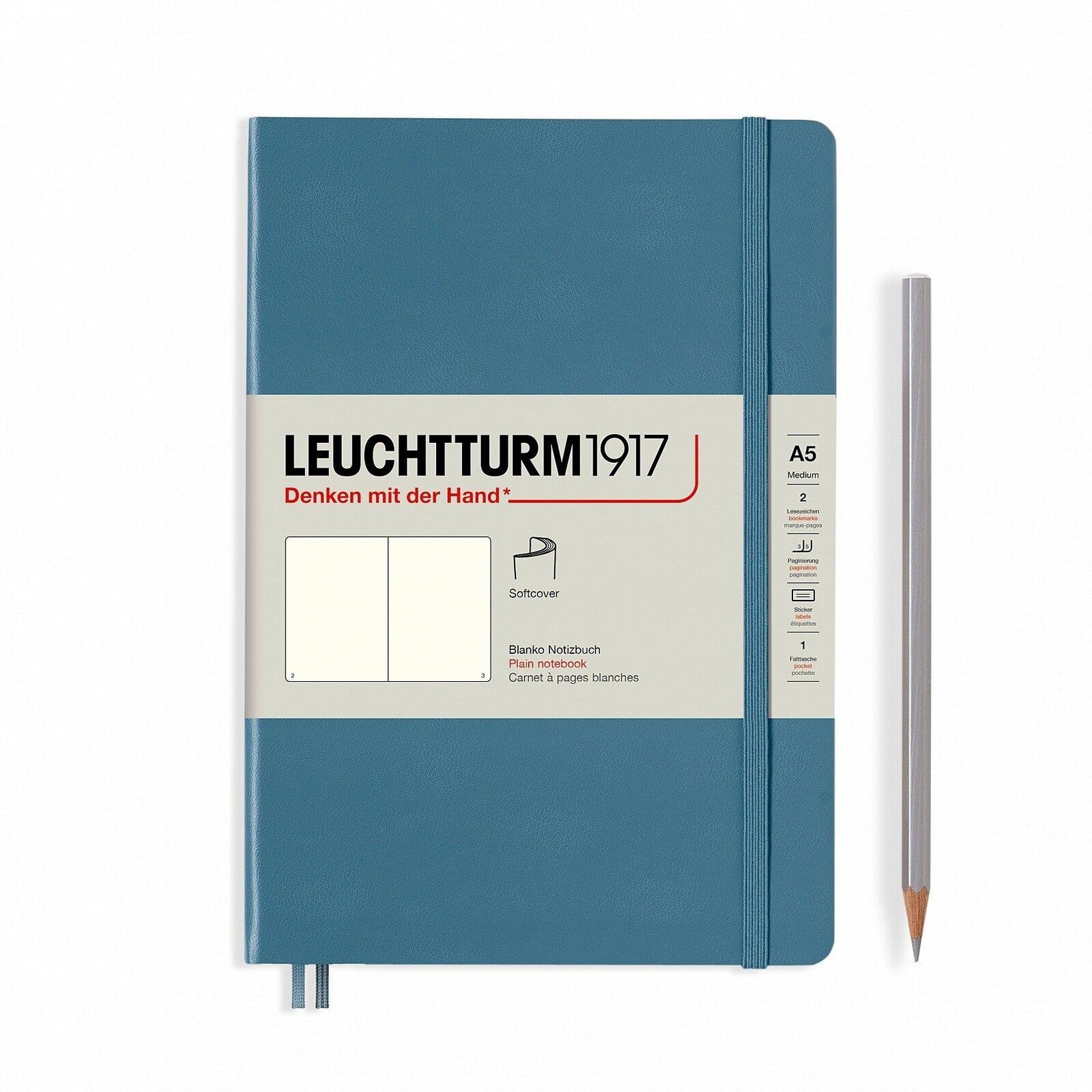 Notatnik Leuchtturm1917 Softcover A5 gładki| Stone Blue