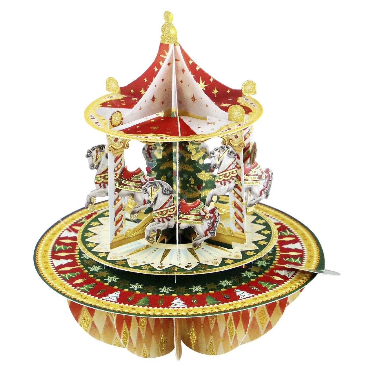Kartka Świąteczna Santoro Pirouettes Card | Karuzela