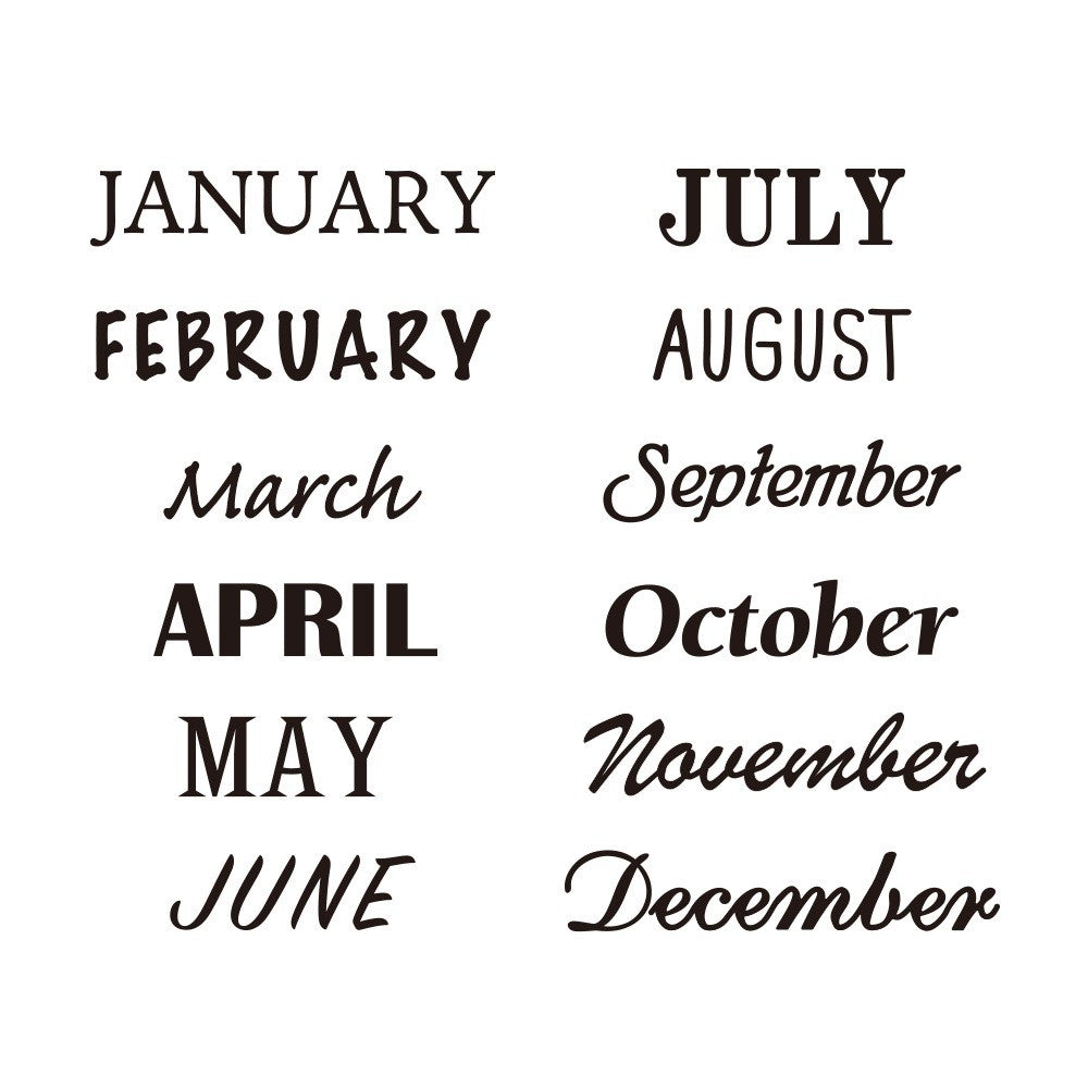 Pieczątka Midori Paintable Stamp | 12 Miesięcy