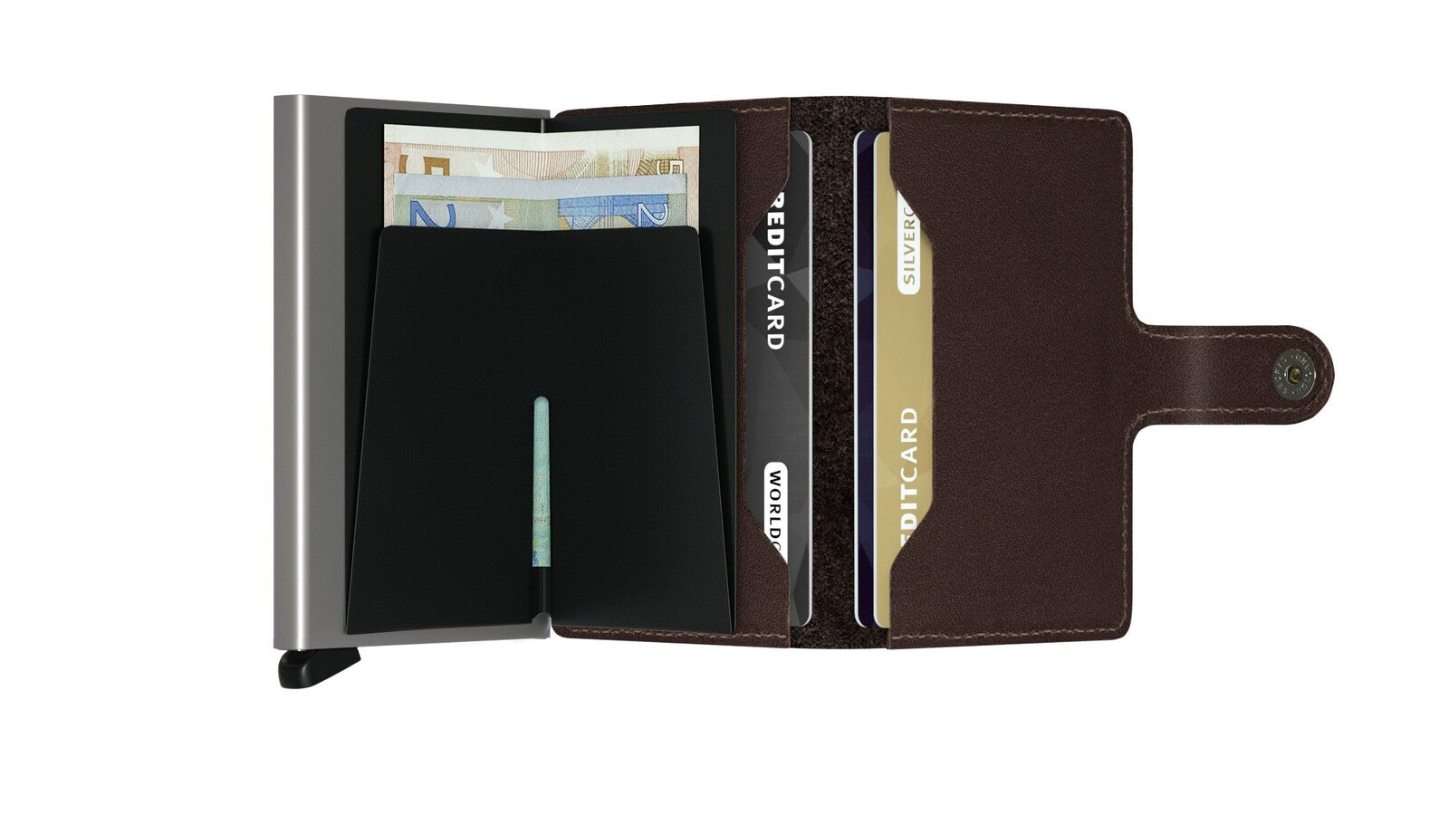 Portfel SECRID Miniwallet Original | Ciemnobrązowy