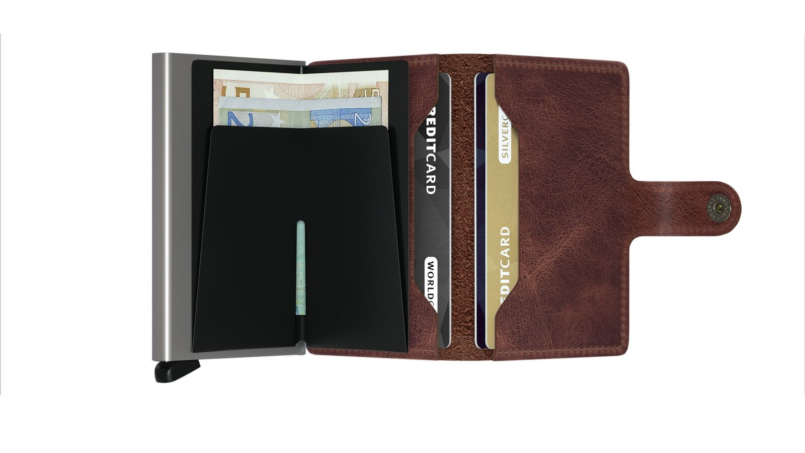 Portfel SECRID Miniwallet Vintage | Brązowy