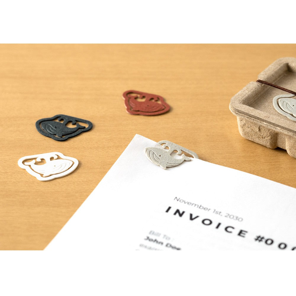 Spinacze do papieru Midori P-Clips | Wieloryb