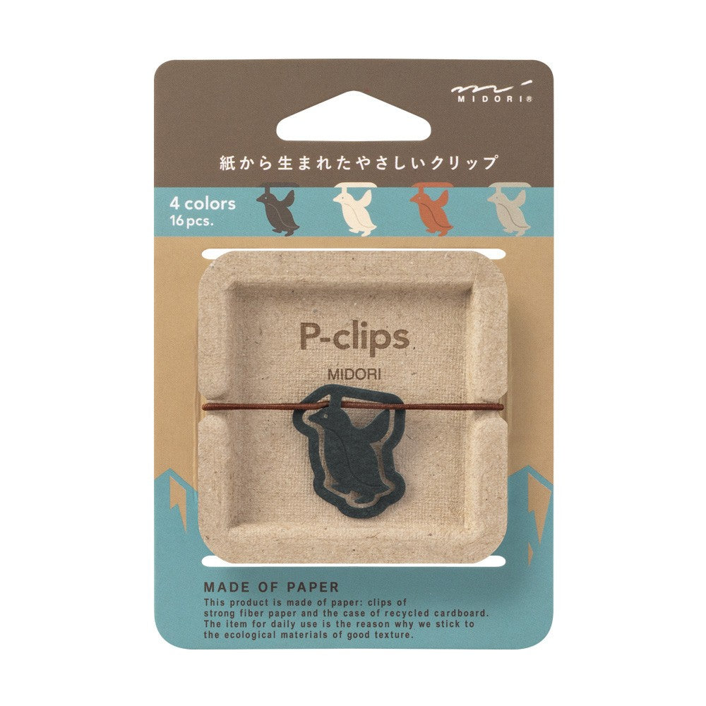 Spinacze do papieru Midori P-Clips | Pingwin