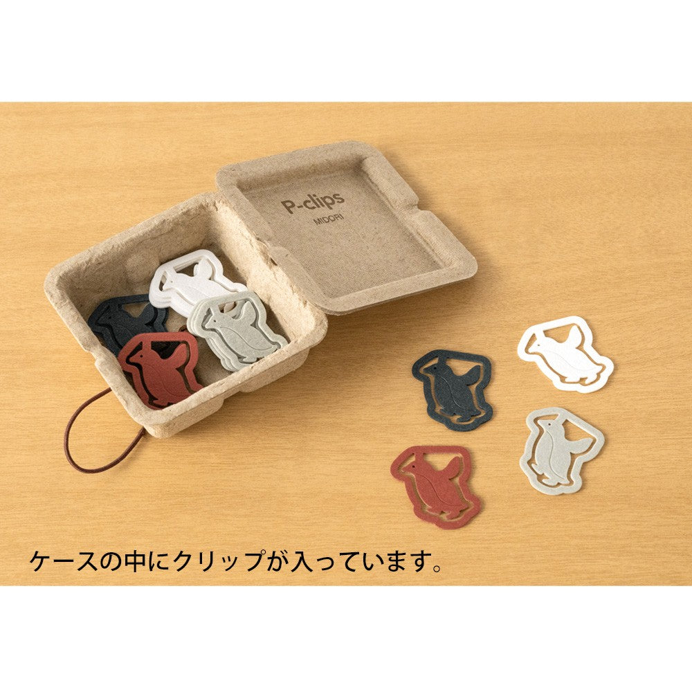 Spinacze do papieru Midori P-Clips | Pingwin