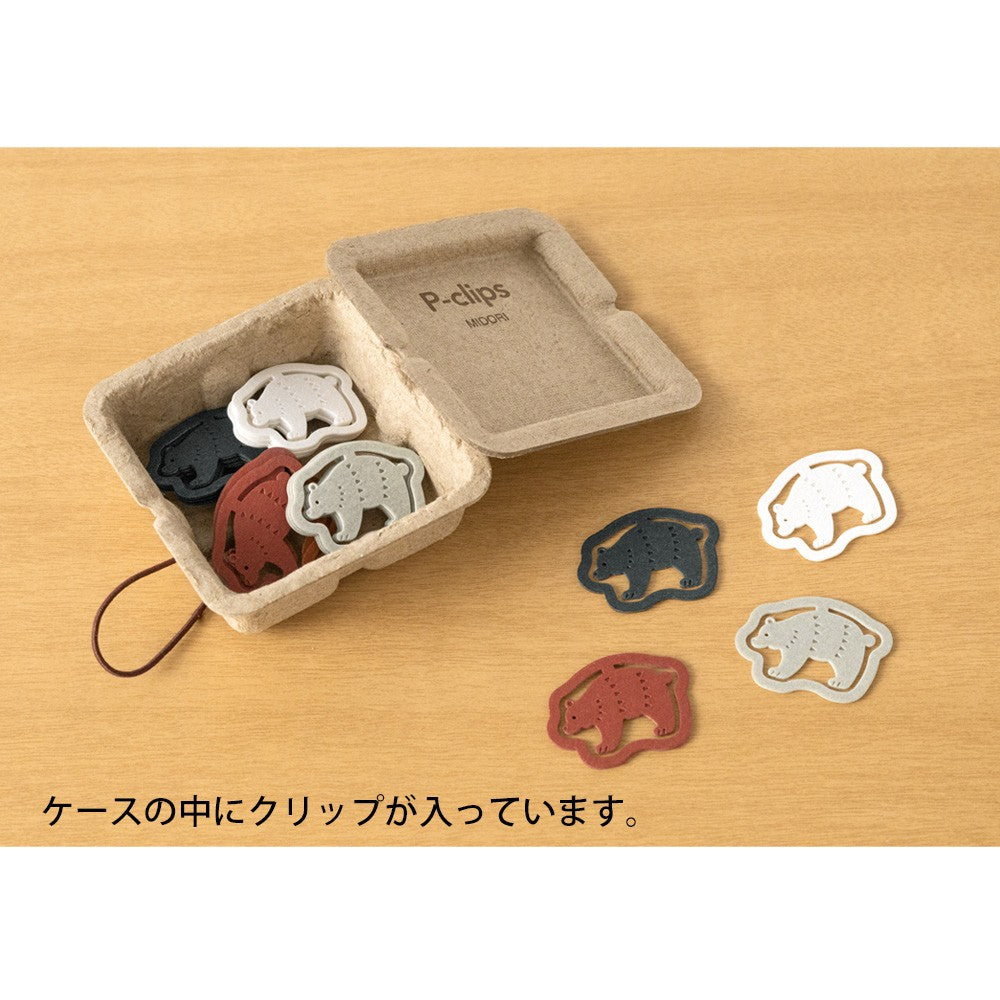 Spinacze do papieru Midori P-Clips | Miś