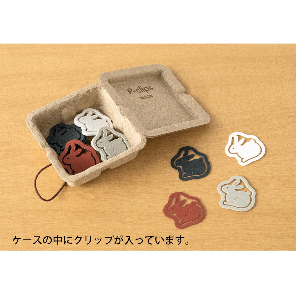 Spinacze do papieru Midori P-Clips | Królik