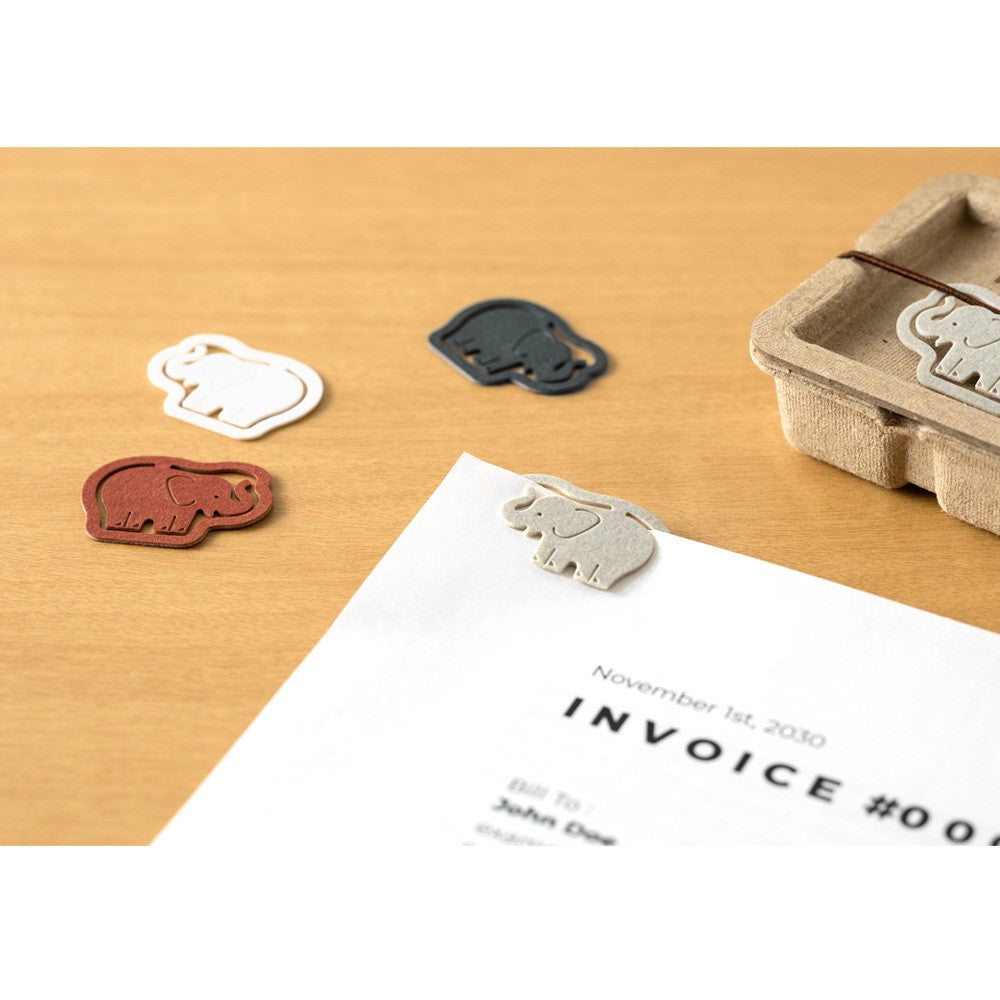 Spinacze do papieru Midori P-Clips | Słoń