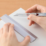 Linijka z magnesem Midori 15 cm | Srebrna