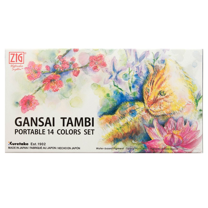 Farby akwarelowe Kuretake Gansai Tambi Portable 14 kolorów