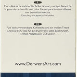 Węgiel Rysunkowy w Kredce Derwent Characoal Pencils 6 sztuk