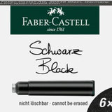 Naboje Faber-Castell Czarne 6 sztuk