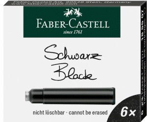 Naboje Faber-Castell Czarne 6 sztuk