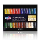 Farby Akrylowe Zieler Premium Acrylic Paints 24 kolory