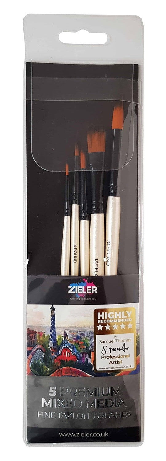 Zestaw pędzli Zieler 5 Premium Mixed Media