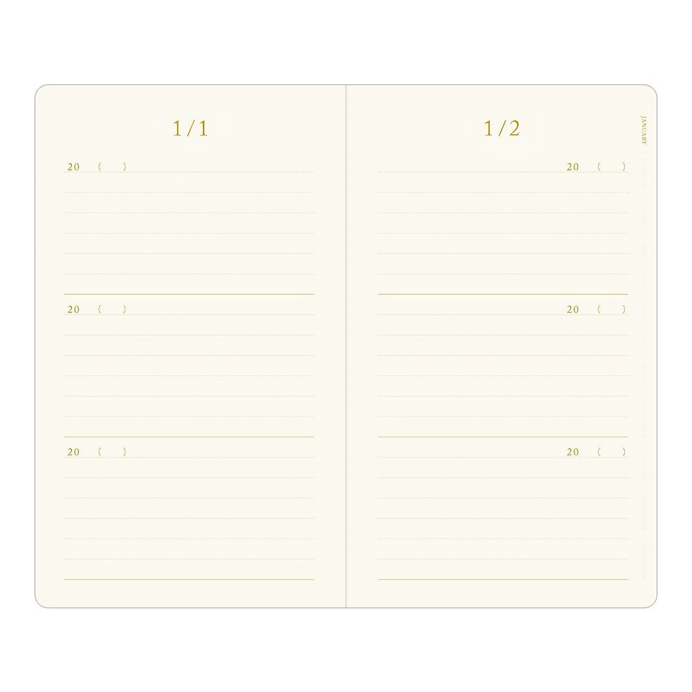 Pamiętnik 3-letni Midori z okładką ze skóry z recyklingu