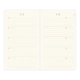 Pamiętnik 5-letni Midori 5 z okładką ze skóry z recyklingu