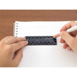 Składana linijka Midori plastikowa 16 cm | Czarna | A