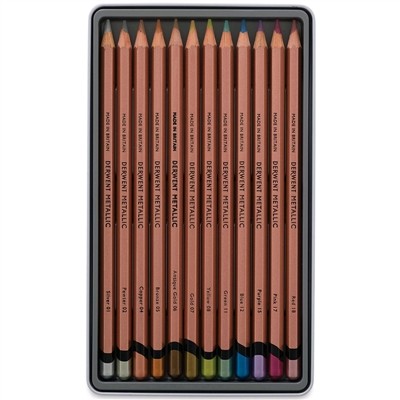 Zestaw kredek Derwent Metallic Pencils 12 sztuk