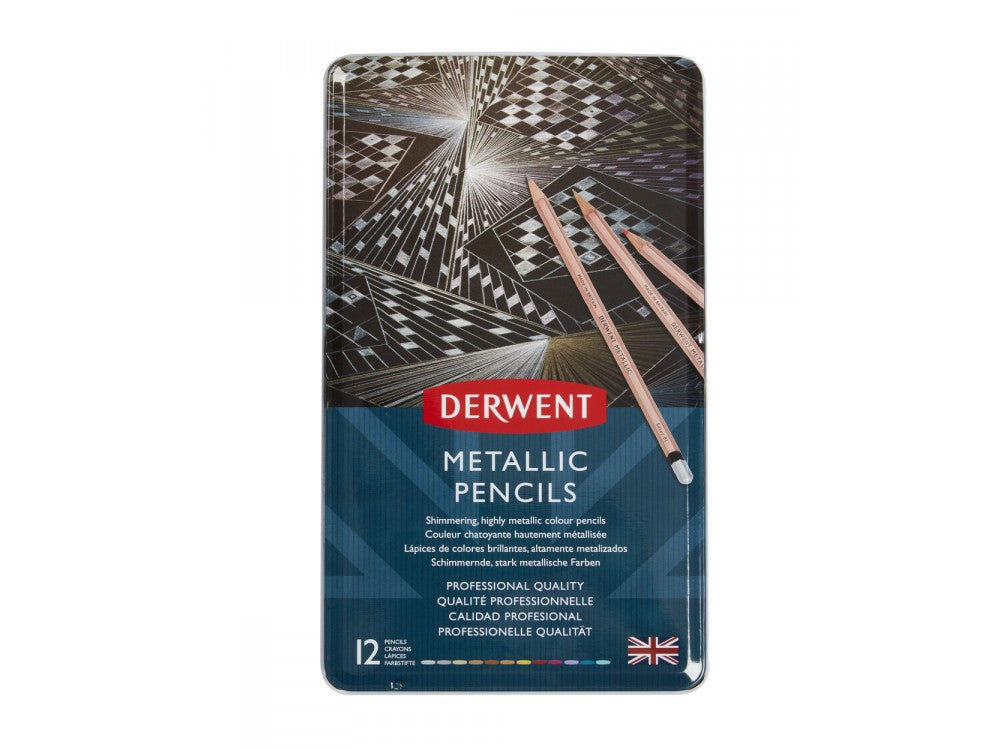 Zestaw kredek Derwent Metallic Pencils 12 sztuk