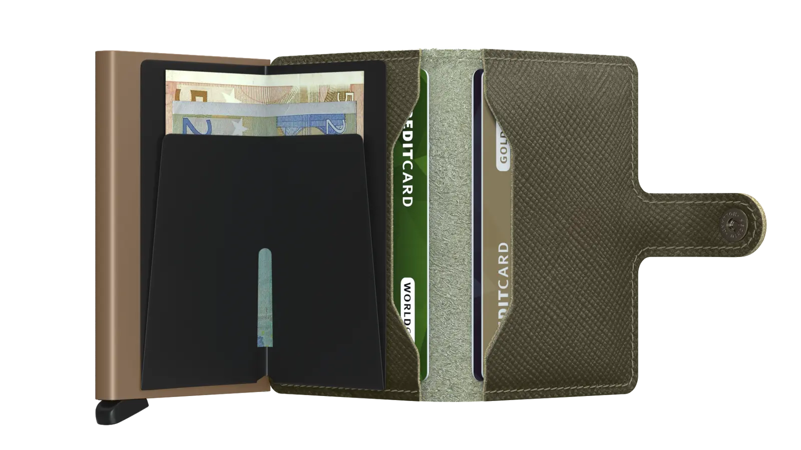 Portfel SECRID Miniwallet Saffiano Olive