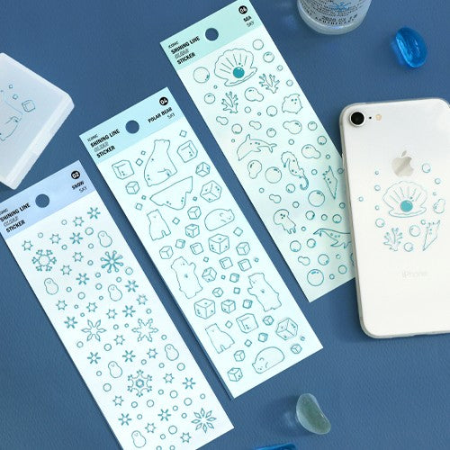 Naklejki ICONIC Shining Line Clear Sticker B