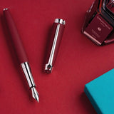 Zestaw pióro wieczne i atrament Caran d'Ache | Leman Burgundy