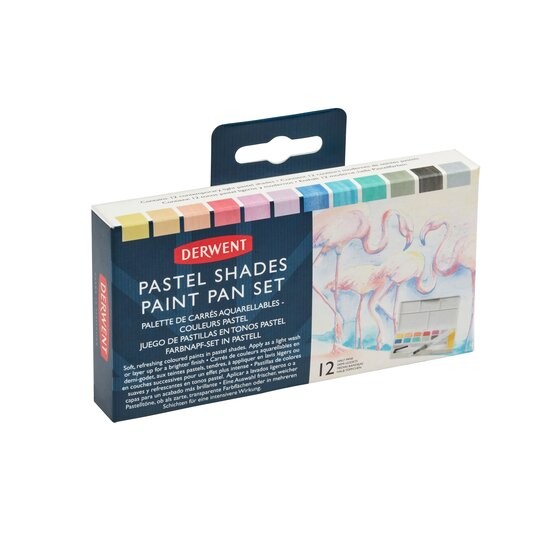 Zestaw farb Derwent Pastel Shades Paint Pan Set 12 kolorów