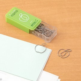 Spinacze Midori D-Clips Nano | Jabłko