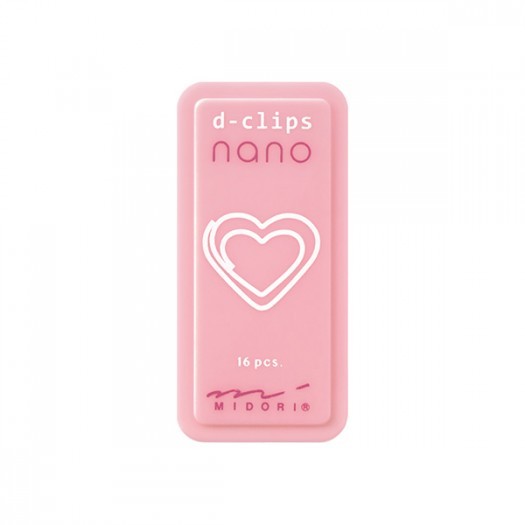 Spinacze Midori D-Clips Nano | Serce