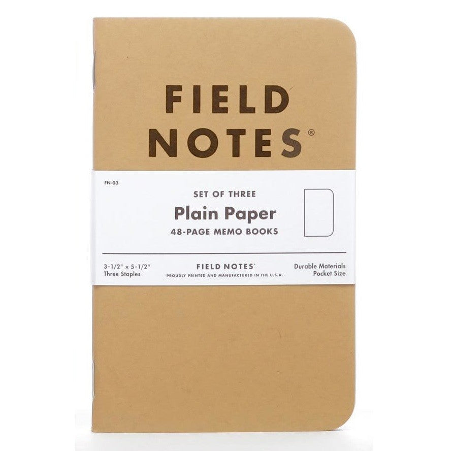 Notesy Field Notes Original Kraft 3 szt. gładkie