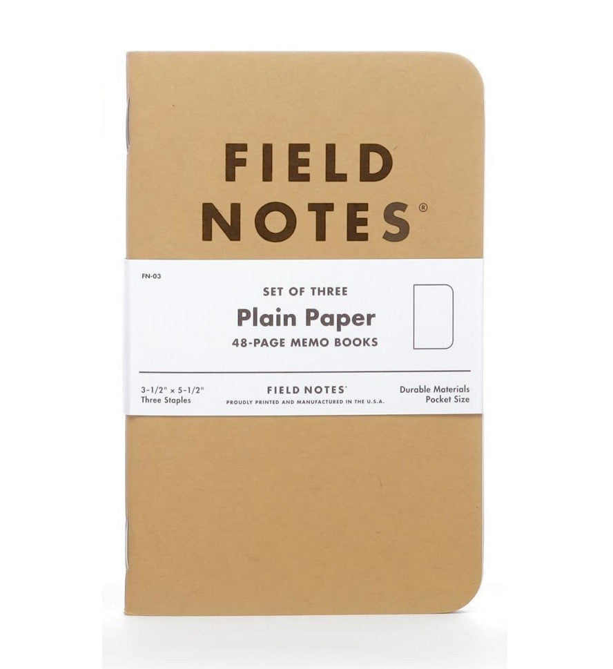 Notesy Field Notes Original Kraft 3 szt. gładkie