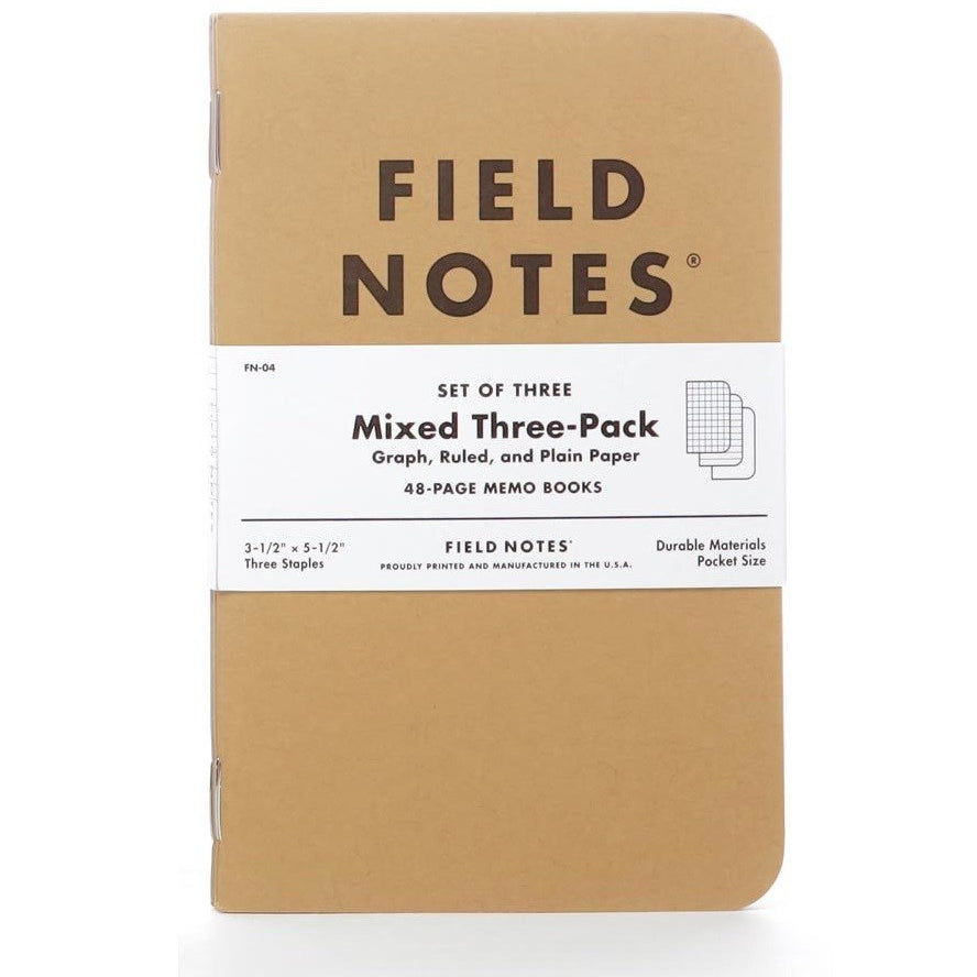 Notesy Field Notes Original Kraft 3 szt. Mix