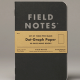 Notesy Field Notes Pitch Black 3 szt. w kropki