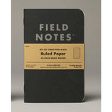 Notatniki Field Notes Pitch Black Medium 2 szt. w linie