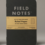 Notatniki Field Notes Pitch Black Medium 2 szt. w linie