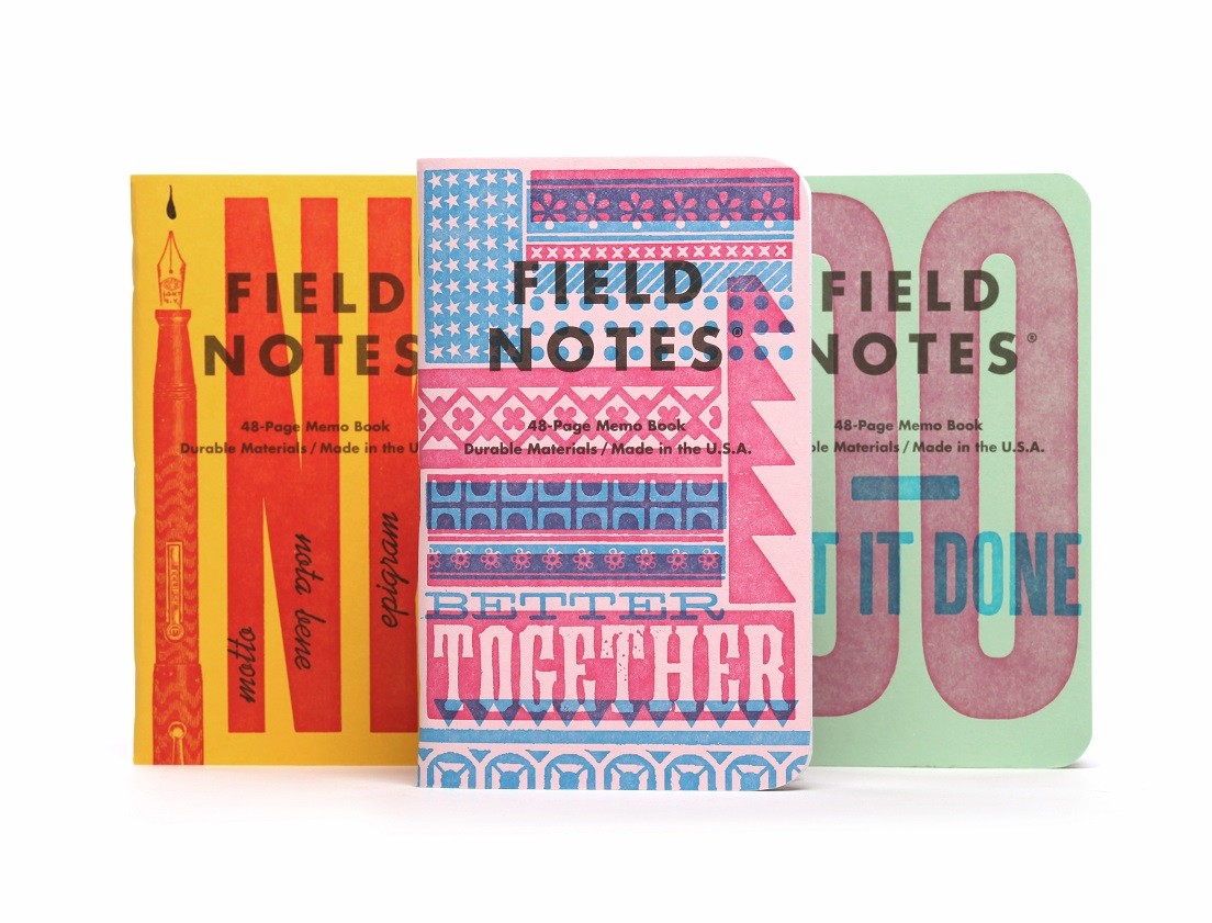 Notesy Field Notes United States of Letterpress B 3 szt. w kratkę