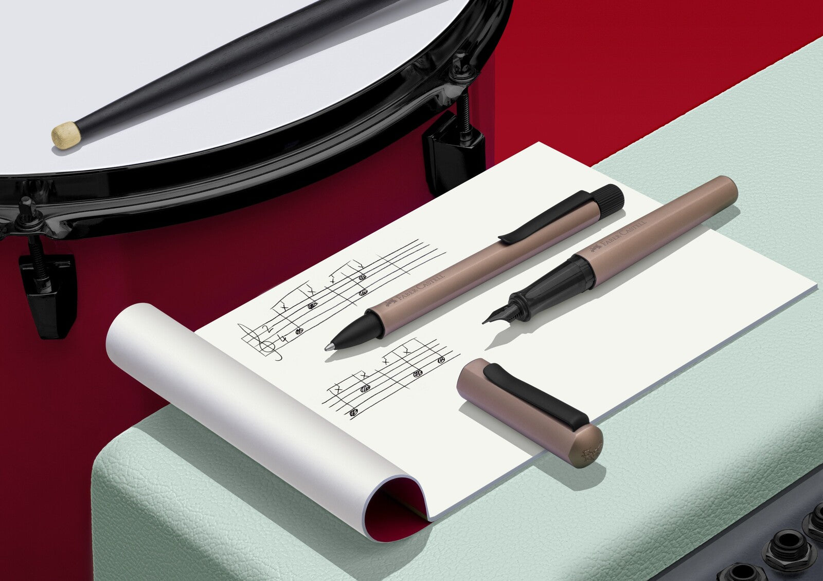 Pióro wieczne Faber-Castell Hexo Brązowe